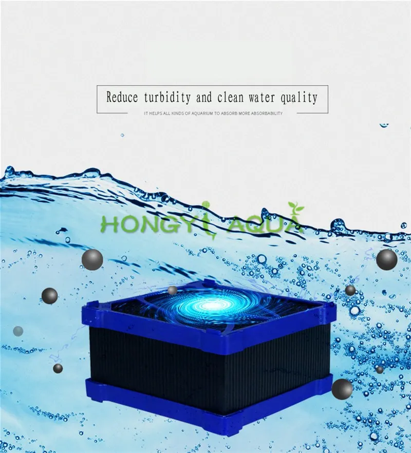De purification de l'eau cube de poisson de pêche activé matériau de filtre à carbone Rium Changement d'eau sans eau Maison bactérienne Y200917