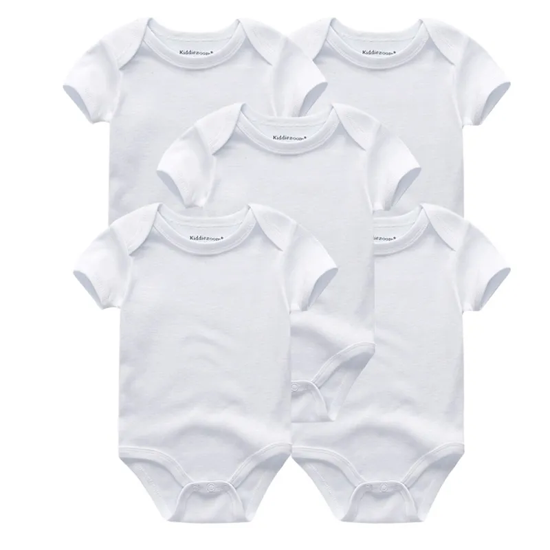 Baby Rompers 100 bawełniane krótkie rękawy niemowlę solidne kostiumy One nowonarodzone chłopcu dziewczęta kombinezon 012M304C6675000