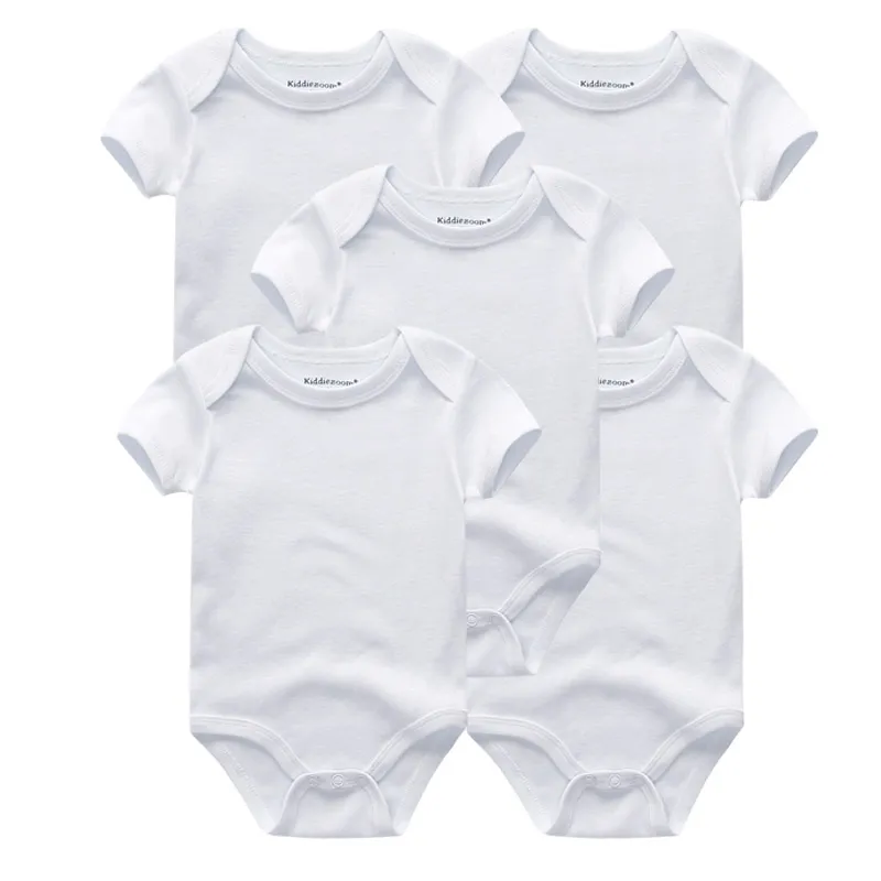 Baby Rompers 100 Cotton Short ärmar Spädbarn Solid Costumes Onesie Newborn Boy Girls Jumpsuit 012M304C5591688