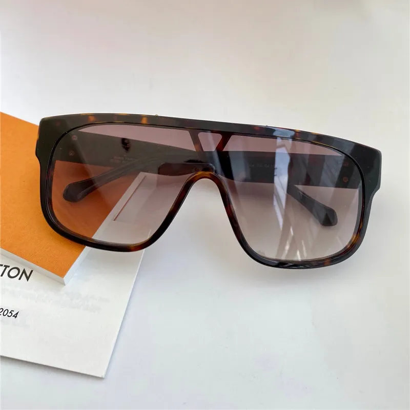 1258 neue Mode-Sonnenbrille mit UV-Schutz für Männer und Frauen Vintage Square Rahmen einteiliges Objektiv beliebte Top-Qualität kommt mit 299f
