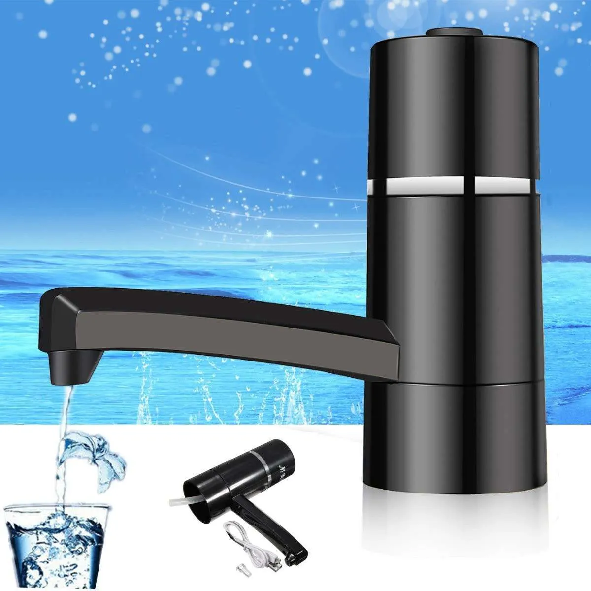 Mini pompe à bouteille d'eau potable automatique électrique sans fil USB rechargeable distributeur intelligent pompe à eau électrique 201126