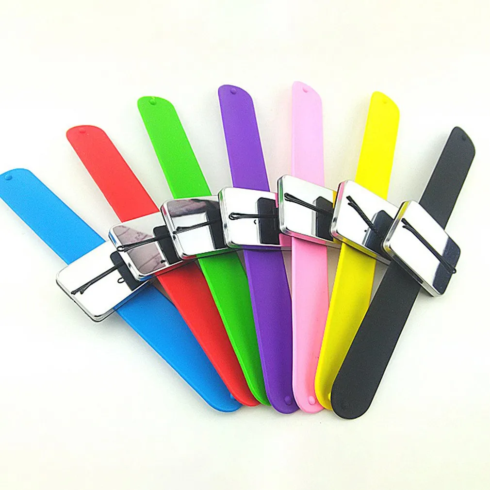 Hair Armor Wristband Beauty Salon Elastic Rubber Bands Holder Wrist Band Hairpin Card Magnet Pat Ring Shape Watch With Clips Styli1404971