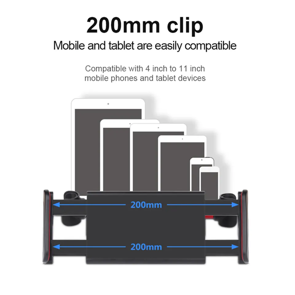 Tylna poduszka samochodowa Tablet Tablet Stojak na iPad 234 AIR PRO 711039 Universal Stand Staget Wspornik Tylne siedzenie Mocowanie 360 ​​Rotacja 2967355