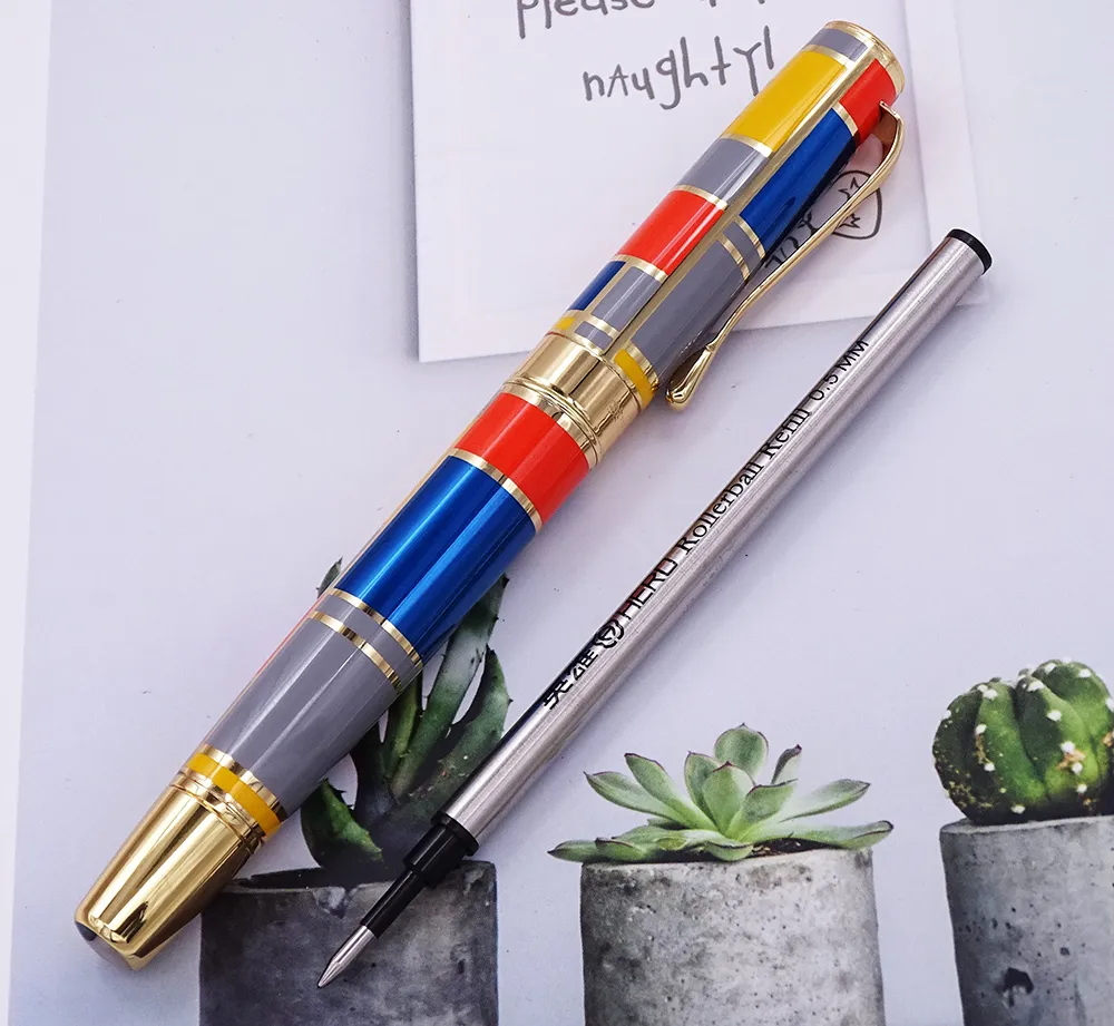 Hero 767 Roller Ball Pen with Golden Trim Fashion Colored Ink Pen with Smooth Refill Great for Gift Graduate Business Office 201208551834