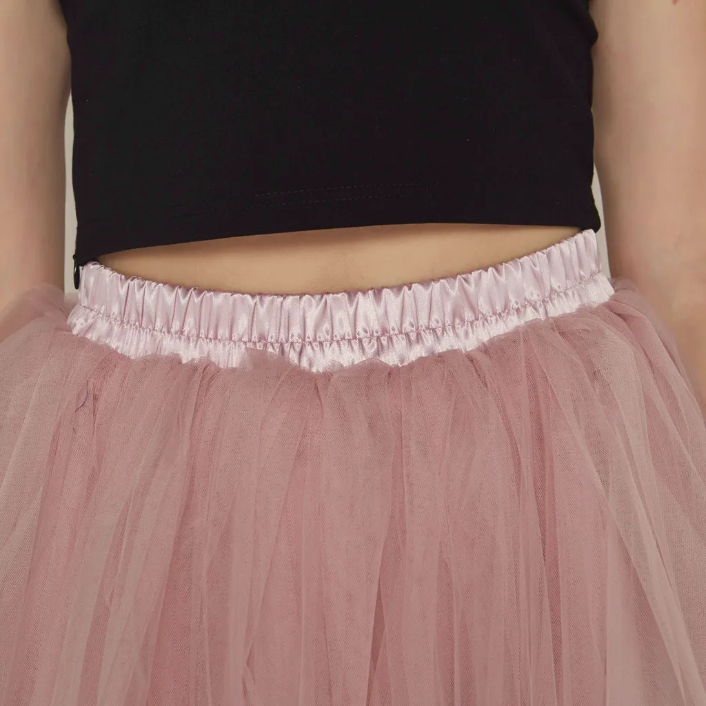 Женская сетка летняя вечеринка женская тюля юбка сплошной цвет полиэфирного материала мода BOONMIAN новая женщина юбка 19APR30 T200608
