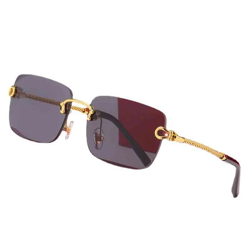 2024 Neue hohe Qualität 10% Rabatt auf Luxusdesignerin neuer Sonnenbrillen für Männer und Frauen 20% Rabatt auf Mode Hanf Seil Stahl Bein Rahmenlos Personalisierte optische Brille