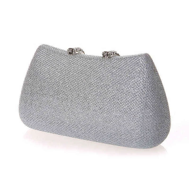 NXY Evening Bags Luxy Moon women crystal U Diamond clasp clutch bags glitter silver evening gold party purse woman handbag 220210262y