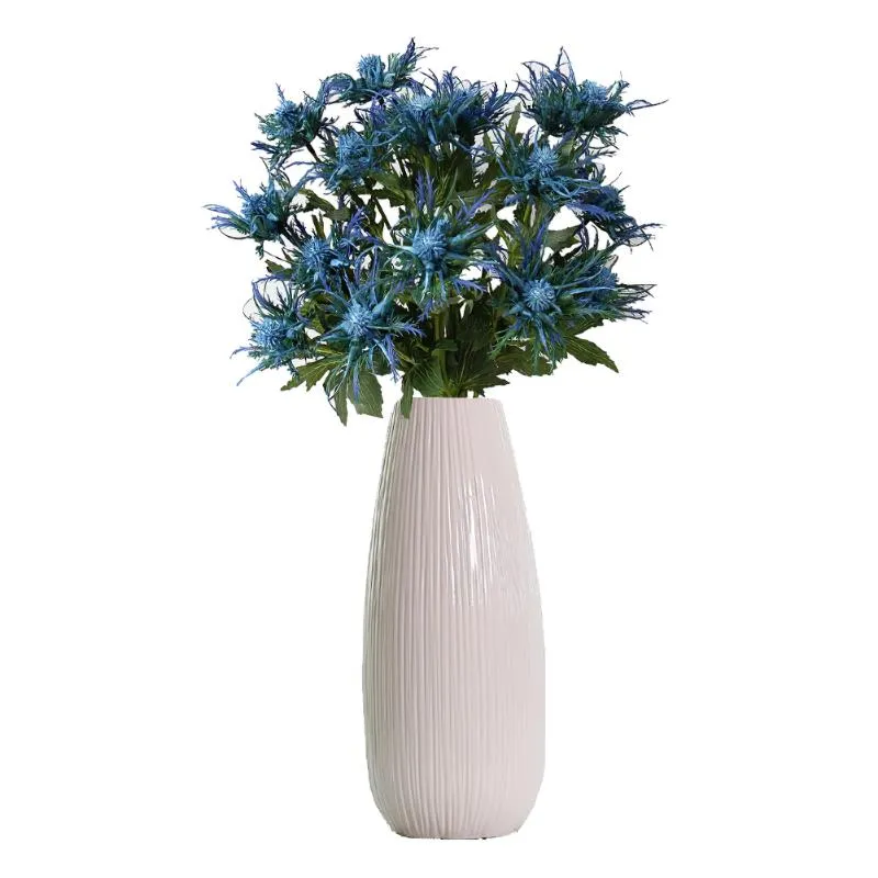 装飾的な花の花輪植物家の装飾人工エリンギウムアザミバンチシミュレーションプラスチック偽の結婚式の装飾パーティーCLU211A