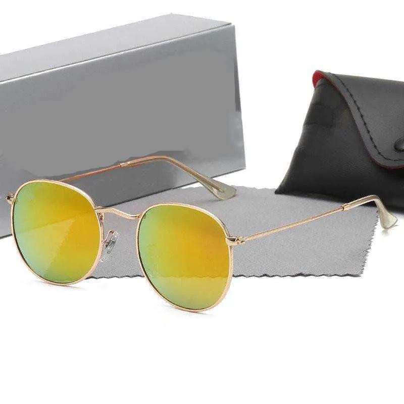 2022 Designer -Männer Frauen für Sonnenbrillen Vintage Brand Band UV400 Bans Schutz im Freien runde Sonnenbrillen mit Case266C