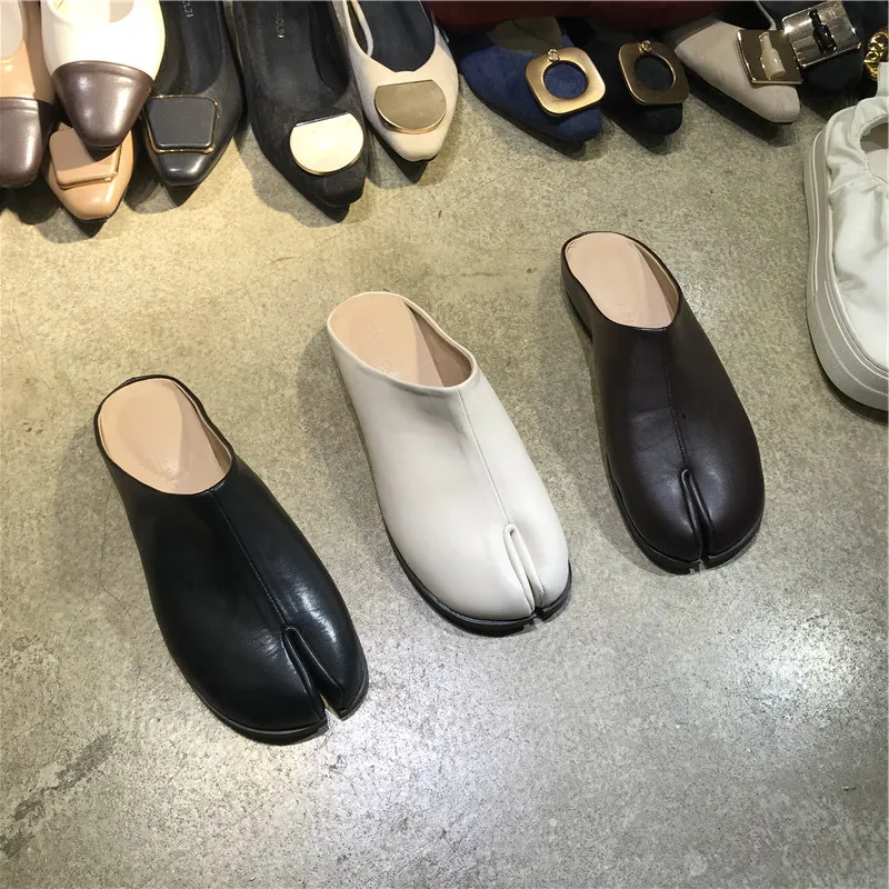 Höst Mode Kvinnor Flats Tabi Ninja Moccasins Round Split Toe Flat Shoes Vintage Ladies Leisure Footwear Lady Slippers 220304