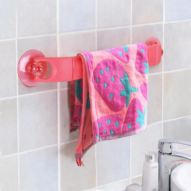 Tragbare Design Rotation Handtuchhalter 3 Farben Handtuch Bar Bad Zubehör starke saugnapf küche ecke rack293K