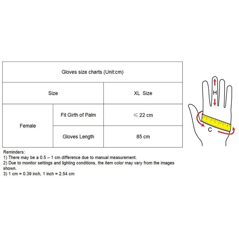 Guanti a cinque dita touchscreen lunghi 85 cm a manica larga manica a palloncini a palloncini simulazione in pelle da donna xl size wpu1661289q