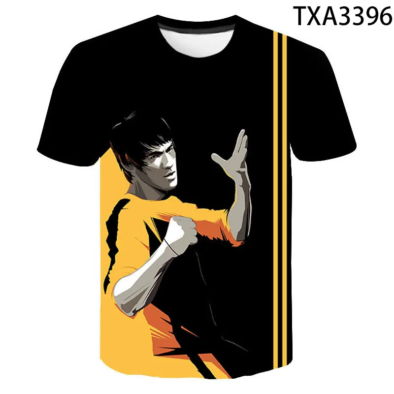 2020 Nieuwe Inspanning Vechtsporten Celebrity Bruce Lee 3D Print T-shirt Mannen Vrouwen Kinderen Mode Zomer Cool Tee streetwear Tops