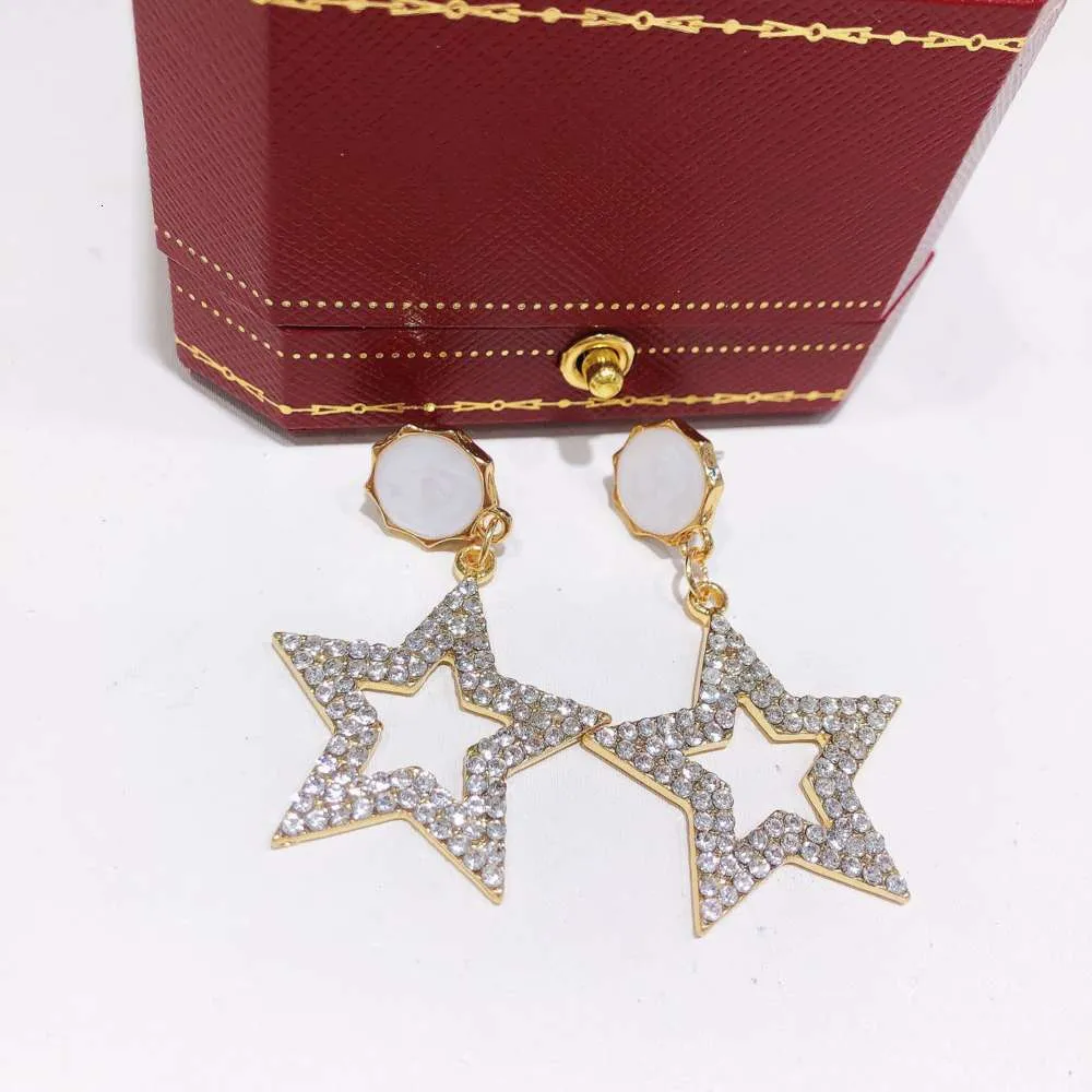Temperamento Pendientes de estrella de cinco puntas pendientes largos Pendientes de estrella simples de moda accesorios para orejas personalizados 4810996