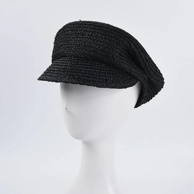 Nouvelle femme rétro design plissé chapeau de gavroche dames crème solaire chapeaux octogonaux élégant casquettes de fête de thé femmes boulanger garçon chapeau 6 couleurs Y2254i