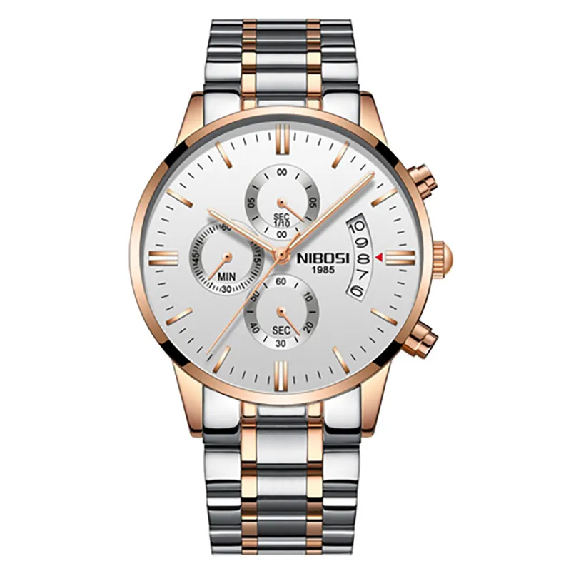 12 컬러 Orologio Masculino 남자 시계 유명한 최고 브랜드 남자 패션 캐주얼 드레스 시계 Nibosi Military Quartz Wristwatche284E