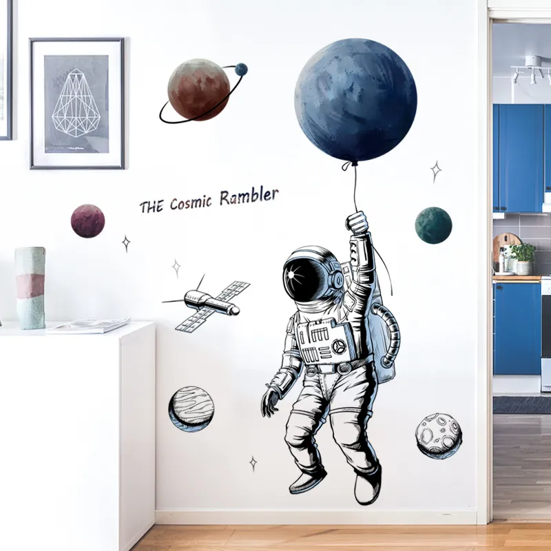 Творческая космическая планета настенная наклейка на стенах для детских номеров.