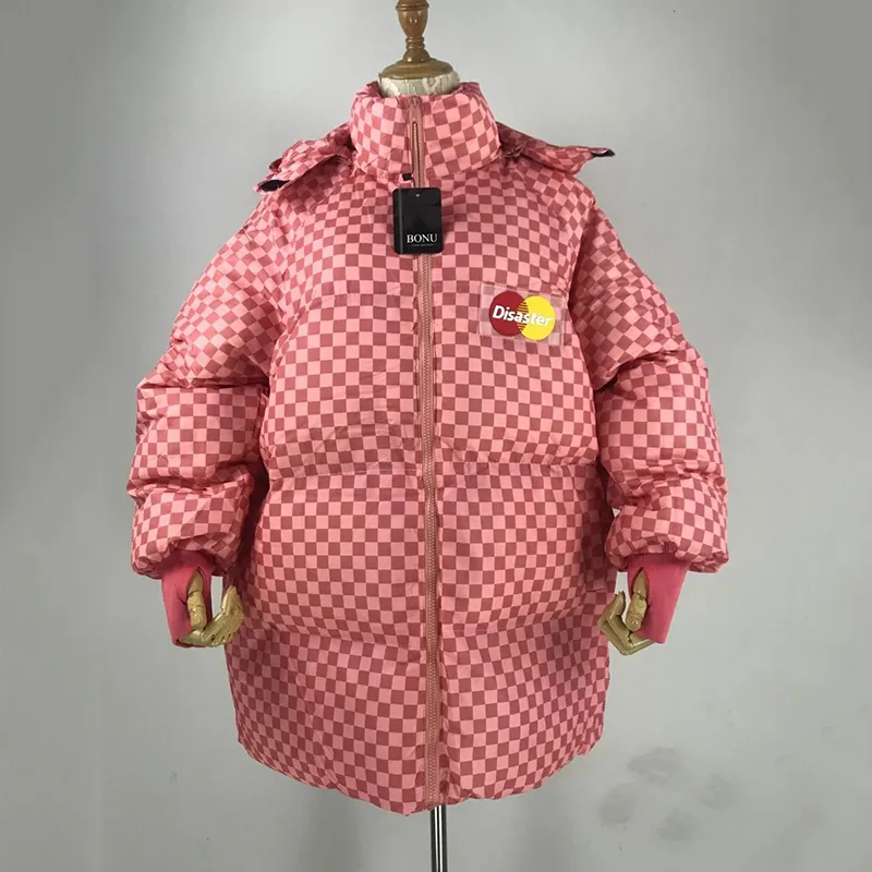 Coton d'hiver Harajuku BF Parka détachable lâche capuche rembourrée longue veste d'hiver femmes streetwear manteau d'hiver femmes 201214