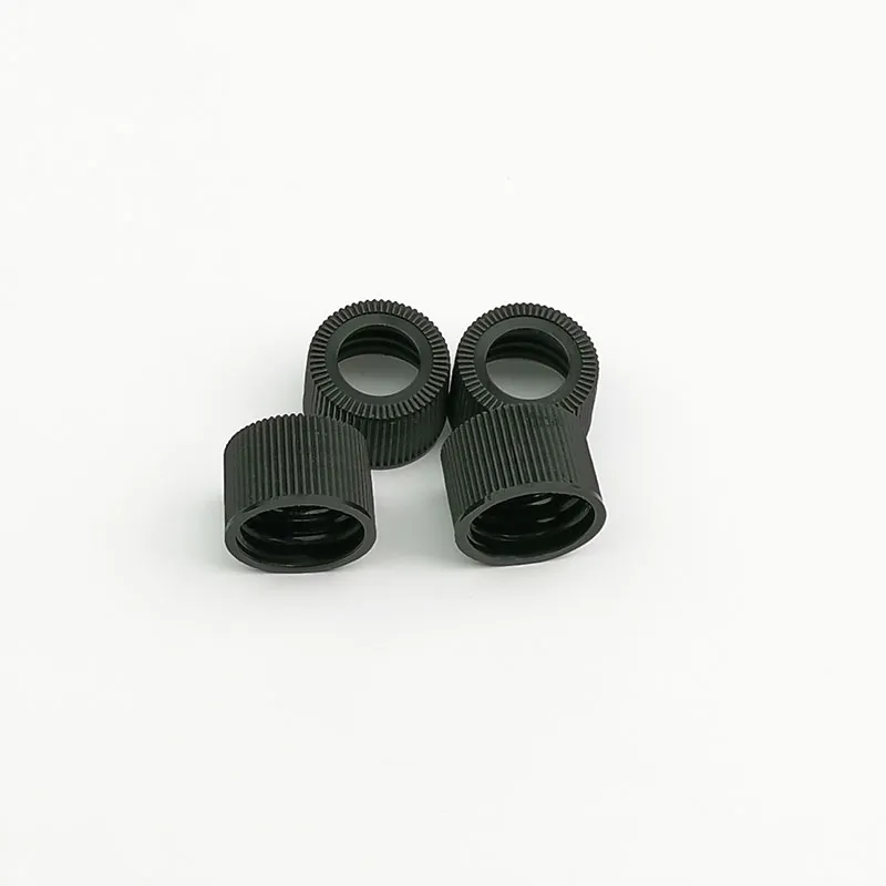 100 stPlastic Black Screw Cover Cap Wiith For Glass Essential Oil/Serum Bottles Accessory Fit For Dia: 18mm Bottle Mouth