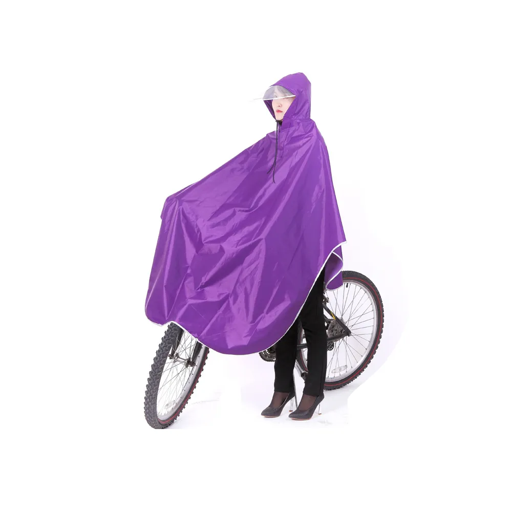Męskie damskie rowerowe rower rowerowy płaszcz przeciwdeszczowy pelerynę poncho z kapturem wiatroodporna deszczowa płaszcz mobilność hulajnogi granatowy t2001178510464