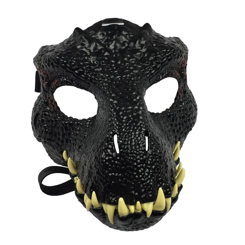 Party Masks World Mask med öppning Tyrannosaurus Rex Halloween Cosplay Costume Kids Carnival Props Full Head Helmet200H