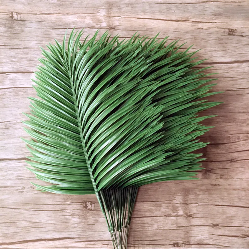 en plastique feuilles de palmier artificielles branche plantes vertes fausse feuille tropicale maison décoration de mariage arrangement floral T20070285K