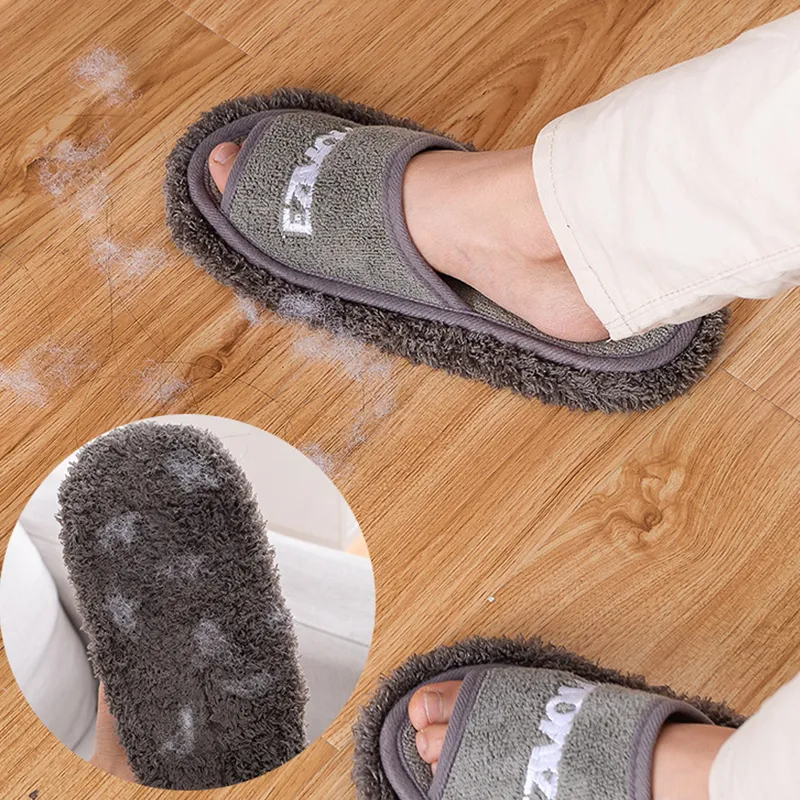 Woman slippers Winter Design detachable washable Floor Slippers Indoor Microfiber Cleaning Dust Wipe Mop slipper Y201026