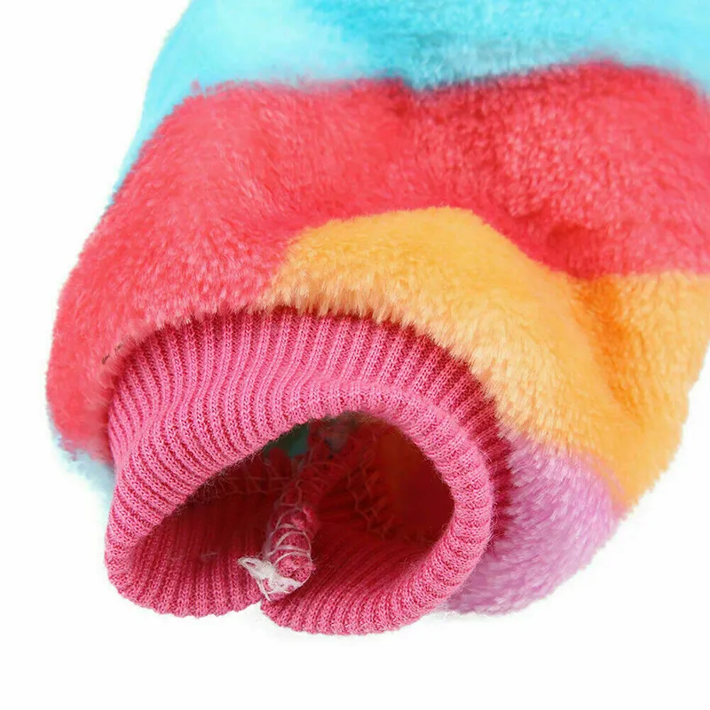 Soft Flannel Dog Koszyk kolorowy zimowe ubrania małe szczeniaki dla zwierzaka dla zwierzaka ciepłe bluzę z kapturem Home Supplies Y200917