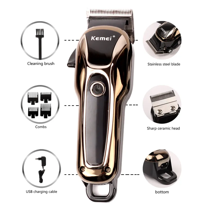 LCD Electric Clipper Zestaw Trimmer USB Włosy do Clippera do krawędzi do golarki do brody do brody podlegającej dla mężczyzn cięcie fryzjera M 220623