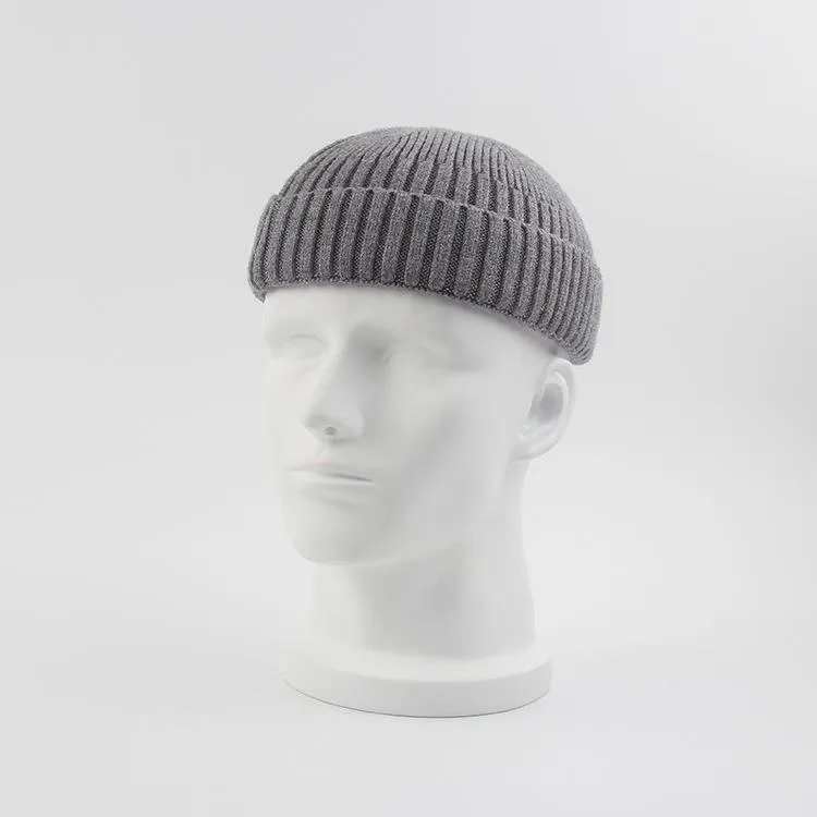 Dzianinowe czapki dla kobiet Skullcap mężczyzn czapka czapka zima retro bezceryważe worka melonowa mankiet mankiet docker fisherman czapki czapki dla mężczyzn1301f