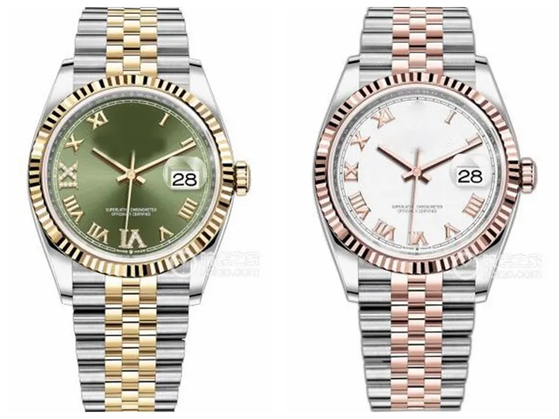 Best-seller brun vert bleu jaune rouge noir blanc diamant diamant 36 mm montres masculines montres en acier inoxydable Asie eta 2813 Mouvement 292d