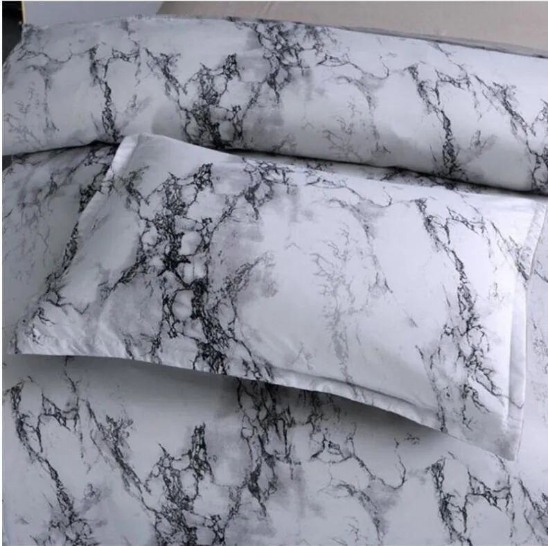 Grey Blue Purple Marble Printed Bedding Set Duvet Cover King Queen Twin Size California King Quilt Cover Comforter Cover 208454538