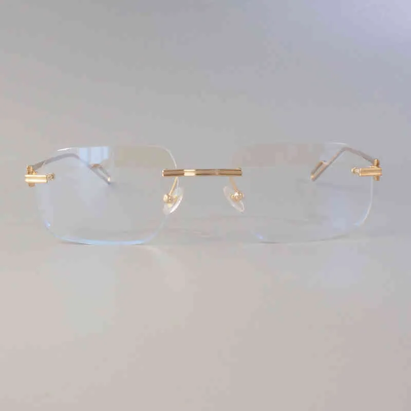 2024 Neue hohe Qualität 10% Rabatt auf Luxusdesignerin New Männer- und Frauen -Sonnenbrille 20% Rabatt auf randlose Retro -Farben Vintage Frauen klare Gafas Brillen Rahmen Rave Festival