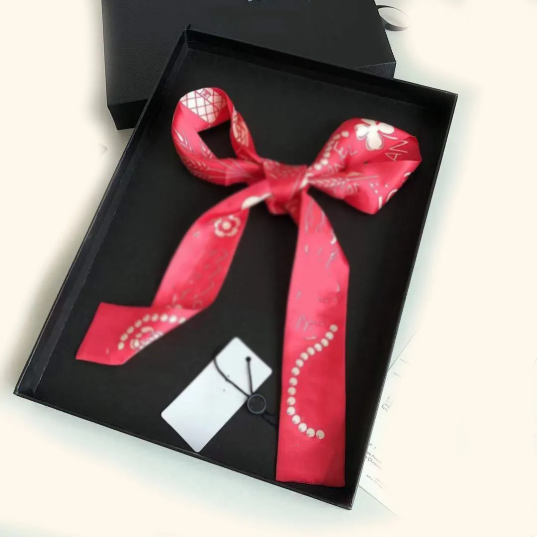 Шарф Очень мягкий высококачественный галстук-бабочка для волос, шелковая двойная атласная лента, многофункциональный модный шарф 120 72693