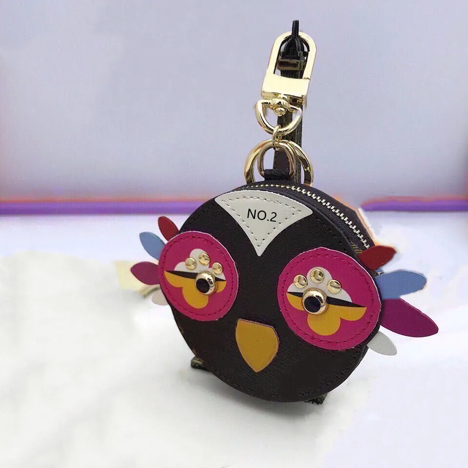 Vintage Fashion Cute Love Bird Keychain Chicken Keyrings Animal Bag Car key Chain Owl Coin Purse Luxury Brand Accessories