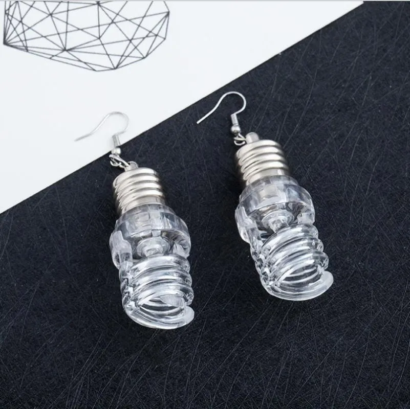 Lustre suspendu coréen Harajuku, personnalité drôle, boîte de nuit, ampoule colorée, boucles d'oreilles pour femmes, e, 1277E