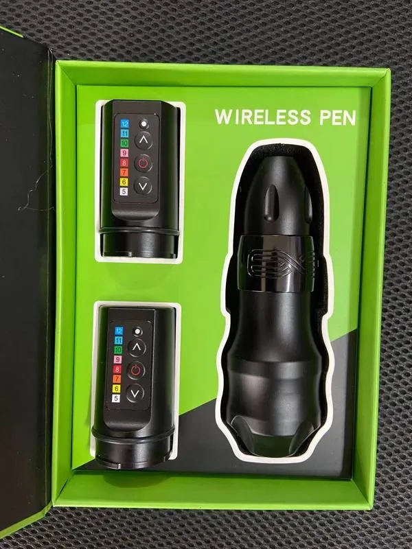 Flux Wireless Tattoo Machine Short Pen Brush Coreless Motor Strong Snabb laddningsbatteri 2400mA H 220216273M4250071