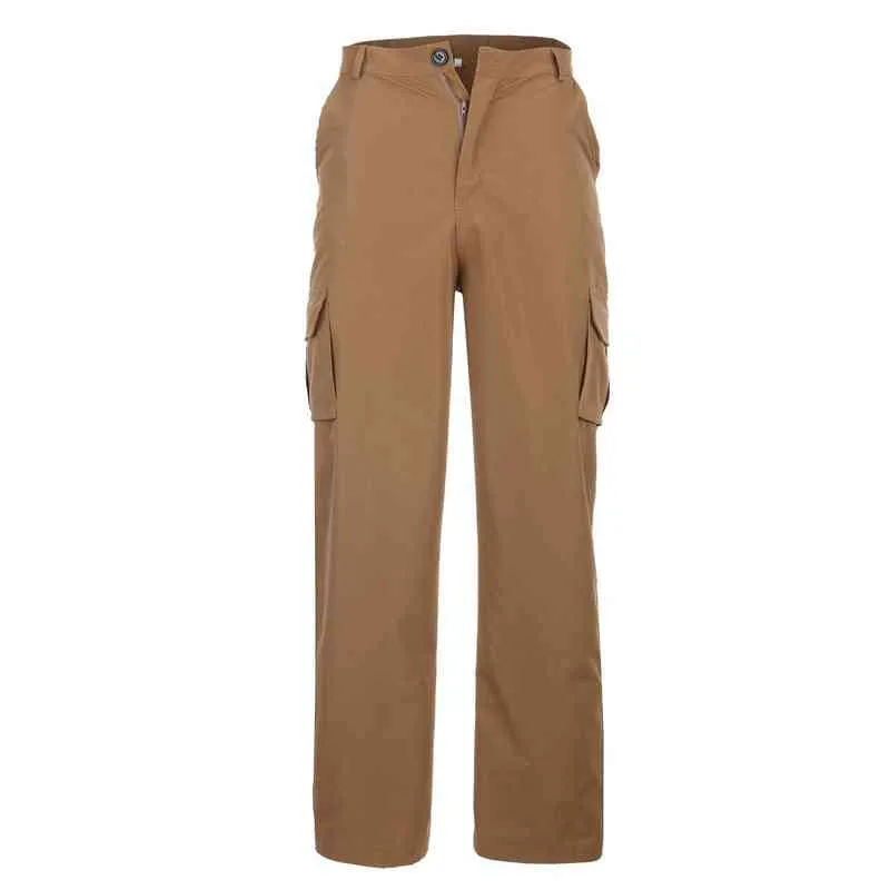New Men Cargo Trousers Work Wear Combat Safety Cargo 6 Pocket Full Pants Fashion Comfy High Quality Pants Cala Masculina 2021 H1223