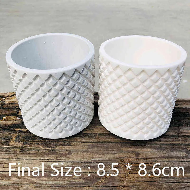 Ciment bougeoir tasse de moules en silicone de moules pour béton bougeoirs moules en béton pour bocaux de bougie de différentes tailles H1222