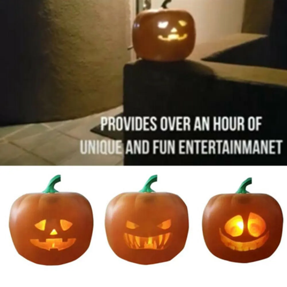 Halloween Flash Talking Animated Pumpkin Toy Projection Projection Lamp для домашней вечеринки Decor Decor Ders 2009293771619