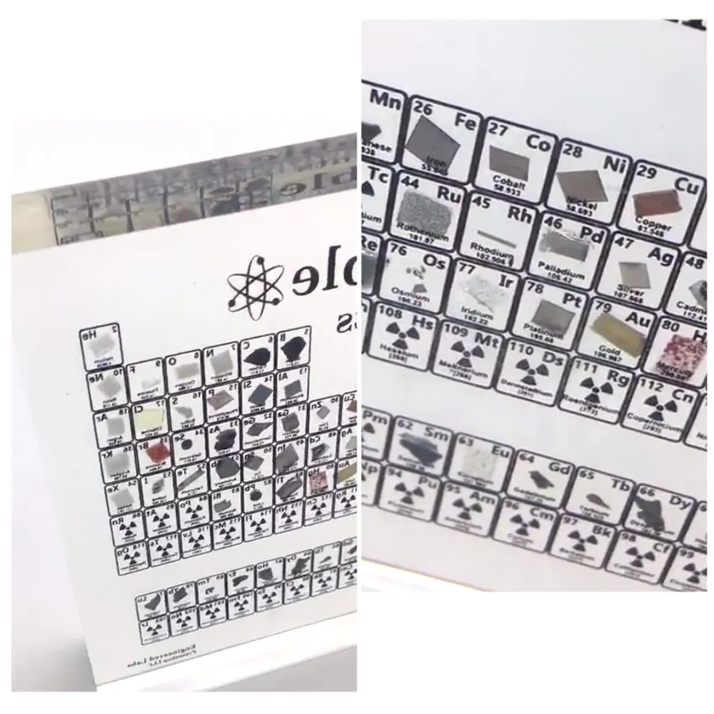 Acrylic Periodic Table With Real Elements Display ... From Shanye10 ...