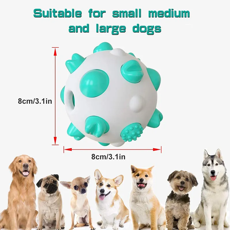 Benepaw Bite Resistant IQ Treat Dog Ball Interactive Food Dispensing Pet Chew Toys For Small Medium Large Dogs Teeth Cleaning LJ201125