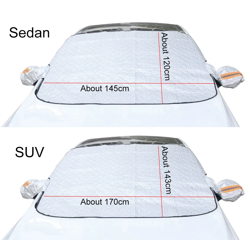 Bil Snow Cover Windshield Sunshade Protector Outdoor Waterproof Winter Automobiles Anti Ice Frost Auto Exterior Car Cover6719120