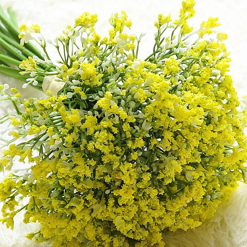 fleurs artificielles baby039s respiration fausse gypsophile pour le mariage décoration d'automne maison fleurs en plastique bouquet y01044435566