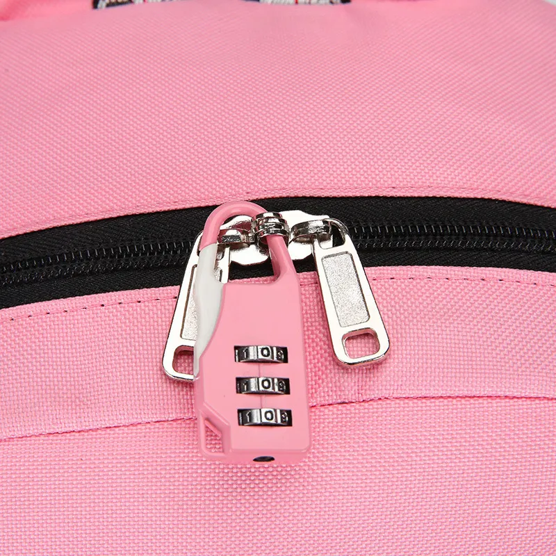 Grandes sacolas escolares para meninas adolescentes USB com bloqueio de backpack backpack saco de livros Big Bag da Bolsa de Lazer da Juventude da Juventude LJ201225