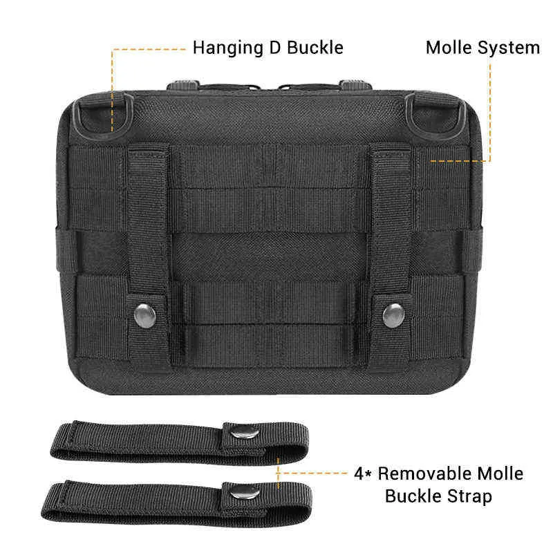 Taktische Molle Tasche Medizinische EDC EMT Tasche Militär Karte Tasche Pack Utility Gadget Ausrüstung Tasche für Jagd Multi-tool Zubehör W220225