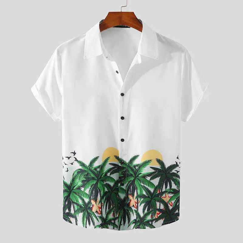 الرجال الزي مجموعة 2022 مطبوعة الرجال هاواي مجموعات عطلة التلبيب قصيرة الأكمام قميص السراويل الصيف أزياء الشارع الشهير 2 أجزاء G220224