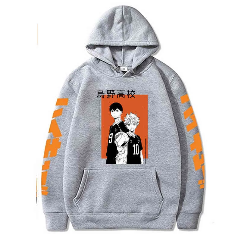 2020 Anime Haikyuu Cosplay Kurtki Ubrania Kostiumy Mężczyźni Bluzy Bluzy Graficzne Harajuku Topy Mężczyzna H1227