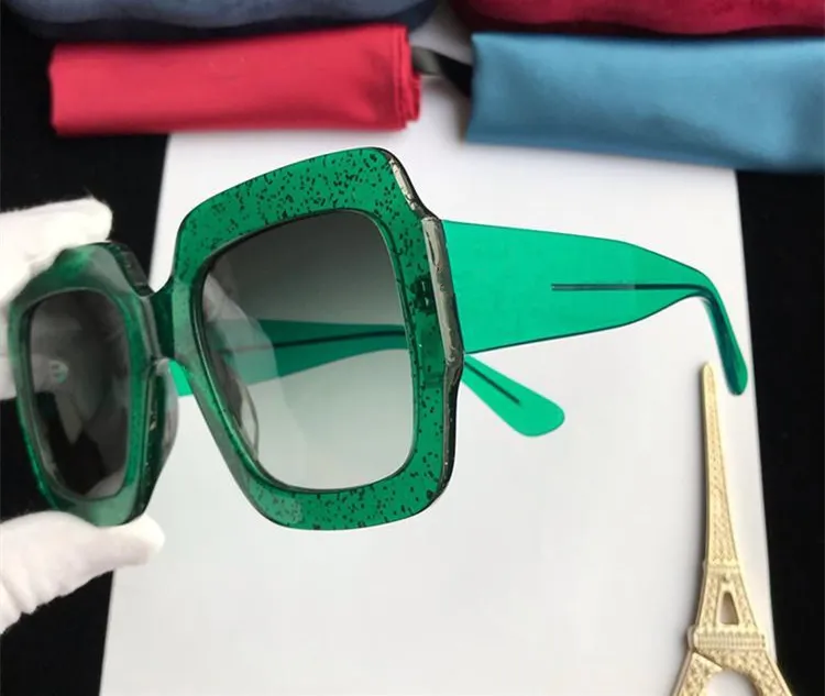 Nieuwste modemodel vierkante gepolariseerde zonnebrillen voor vrouwen UV400 55-23-140 Italië geïmporteerde luxe muti-kleurplankglazen voor Pres252C