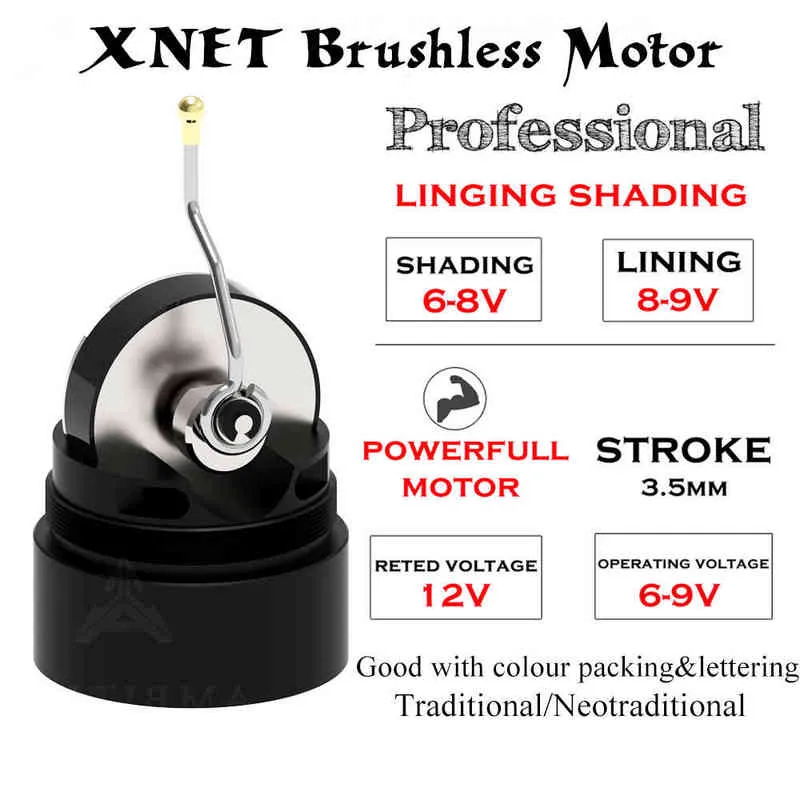XNET Портативная беспроводная татуировка ручка сильная безребного мотора съемный дизайн 1800 мАч литиевая батарея быстрая зарядка 21228